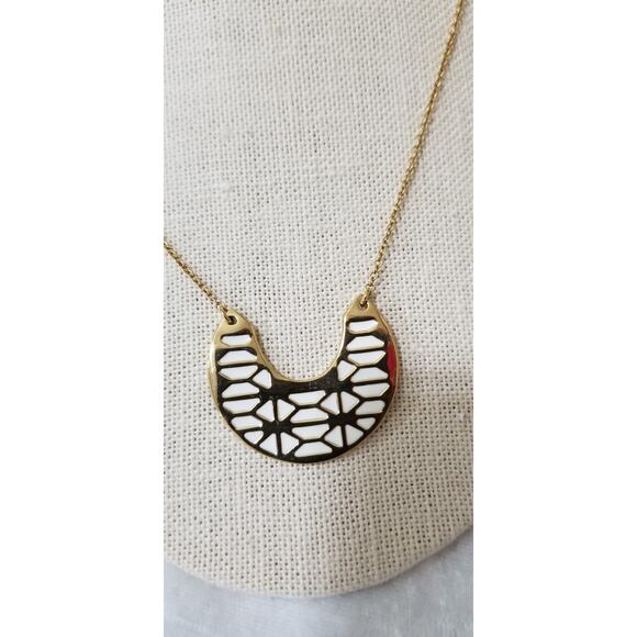 Stella&Dot reversable pendant necklace 17" w/3 1/2" 1.1559 - Picture 5 of 9